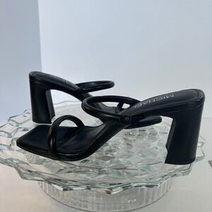 MICHAEL by Michael‎ Shannon Black Heeled Sandals Mules Size 6